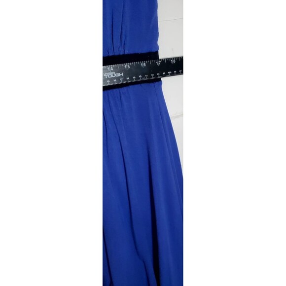 Nicole Miller XL Blue Bubble Party Dress Sleeveless Knee-Length Black Chic Glam - Picture 5 of 11